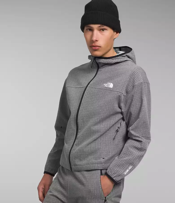 tnf gris moyen chiné Hommes The North Face sweat à capuche grille tekware 62XR834