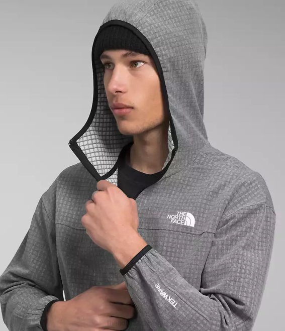 tnf gris moyen chiné Hommes The North Face sweat à capuche grille tekware 62XR834