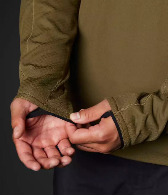 olive militaire Hommes The North Face équipage Futureflece de la série Summit 62XR123