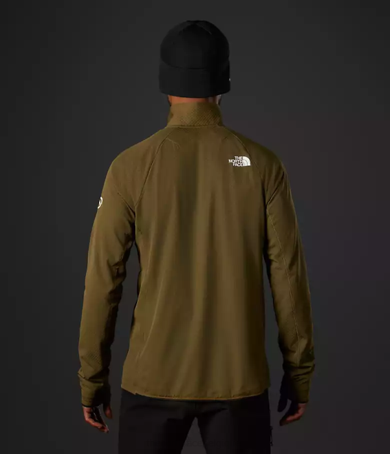 olive militaire Hommes The North Face summit series futurefleece lt-zip 62XR351