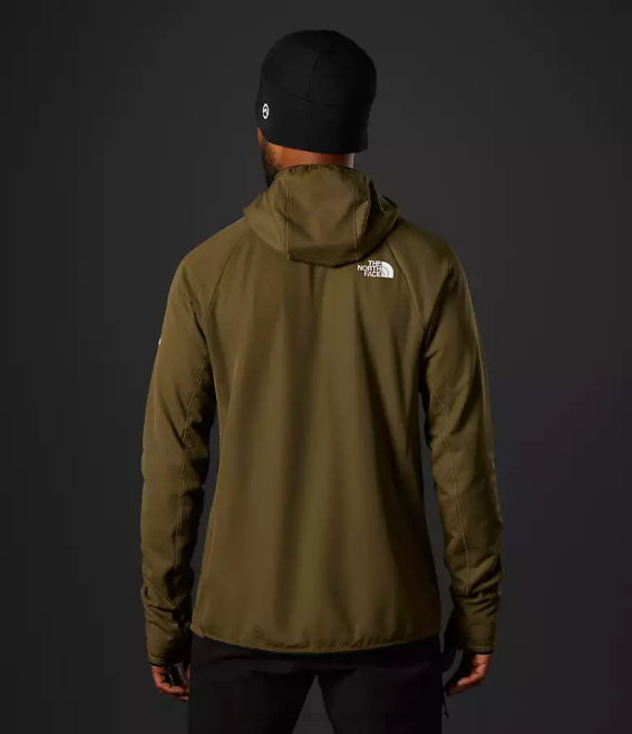 olive militaire Hommes The North Face sweat à capuche entièrement zippé Summit Series Futurefleece 62XR404