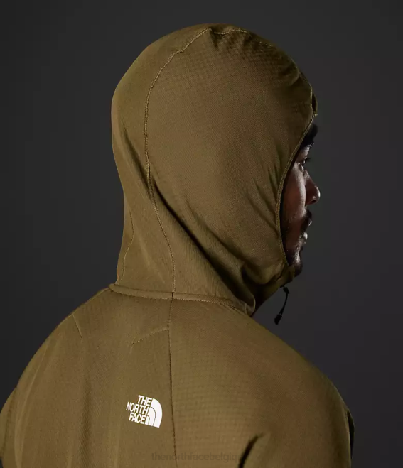 olive militaire Hommes The North Face sweat à capuche entièrement zippé Summit Series Futurefleece 62XR404