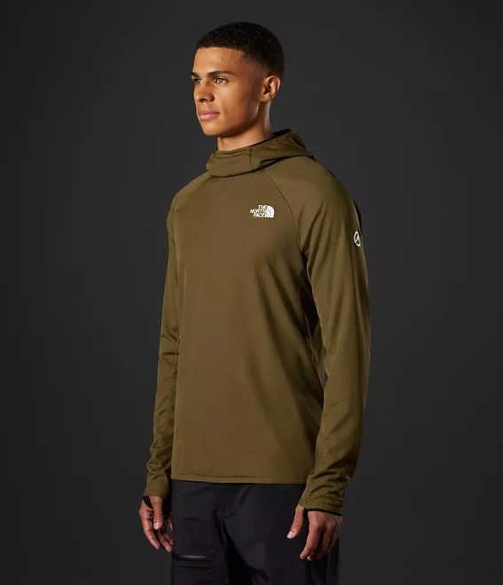 olive militaire Hommes The North Face sweat à capuche futurefleece lt de la série summit 62XR348