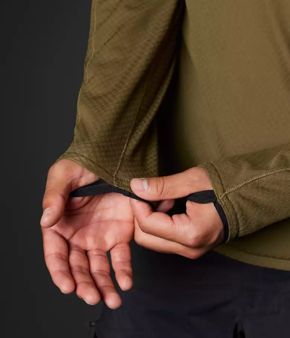 olive militaire Hommes The North Face sweat à capuche futurefleece lt de la série summit 62XR348