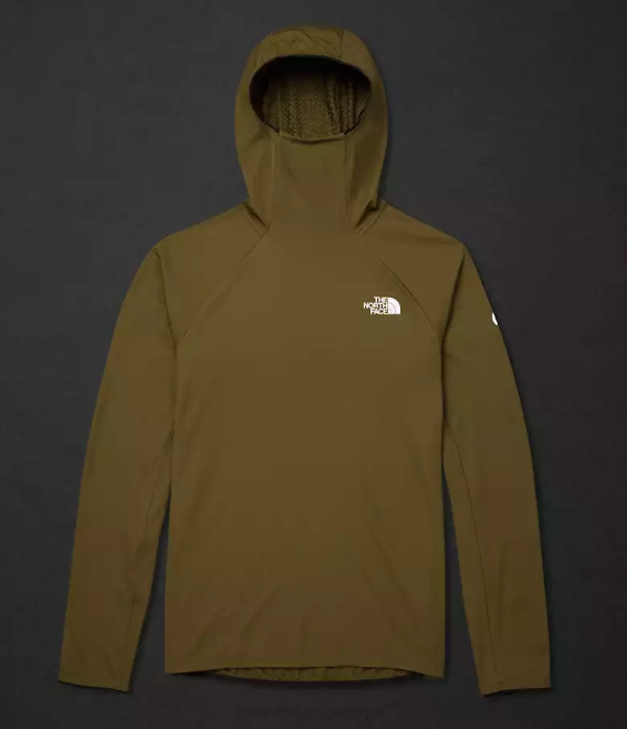 olive militaire Hommes The North Face sweat à capuche futurefleece lt de la série summit 62XR348