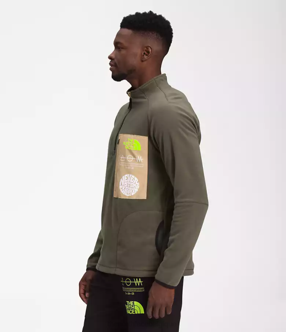 nouveau vert taupe/pierre kaki/noir tnf Hommes The North Face trailwear fantasy ridge -zip 62XR651