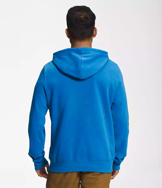 bleu super sonic/blanc tnf Hommes The North Face sweat à capuche demi-dôme géant 62XR1124