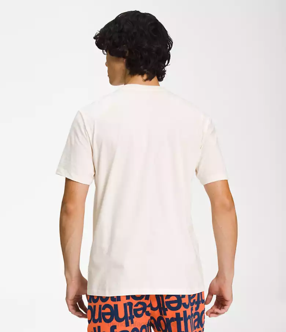 gardénia blanc/orange rétro Hommes The North Face t-shirt demi-dôme à manches courtes 62XR1301