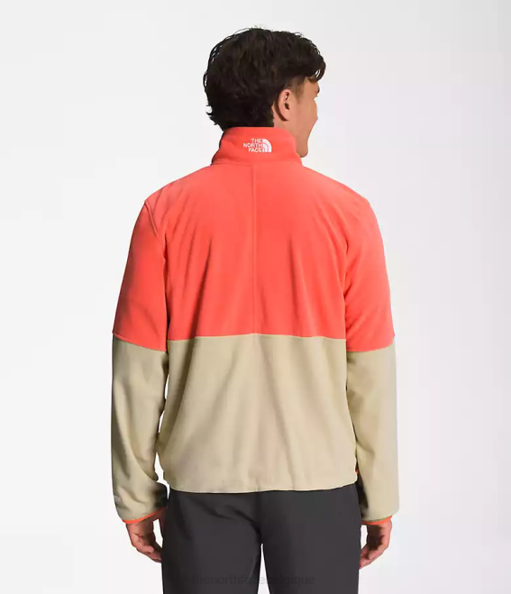 gravier/marron utilitaire/orange rétro Hommes The North Face tnf polartec 100 -zip 62XR304
