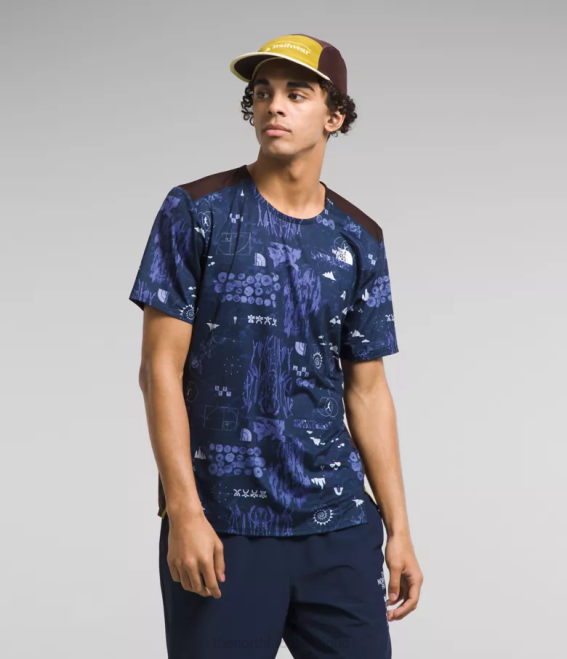 imprimé remix nature summit marine Hommes The North Face trailwear côte perdue à manches courtes 62XR882 - Cliquez sur l'image pour la fermer