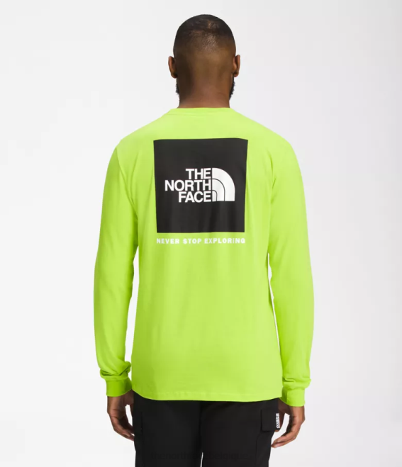led jaune/tnf noir Hommes The North Face t-shirt box nse à manches longues 62XR1213