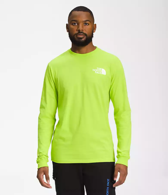 led jaune/tnf noir Hommes The North Face t-shirt box nse à manches longues 62XR1213
