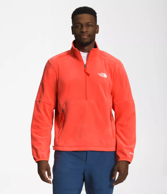 rétro orange Hommes The North Face tnf polartec 100 -zip 62XR303