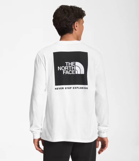 tnf blanc/tnf noir Hommes The North Face t-shirt box nse à manches longues 62XR1212