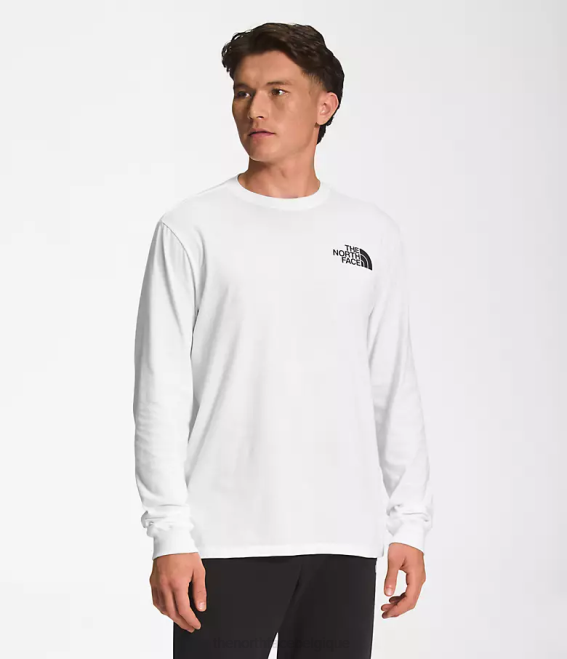 tnf blanc/tnf noir Hommes The North Face t-shirt box nse à manches longues 62XR1212