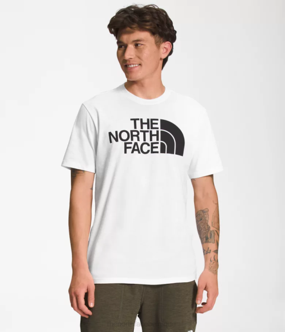 tnf blanc/tnf noir Hommes The North Face t-shirt demi-dôme à manches courtes 62XR1304