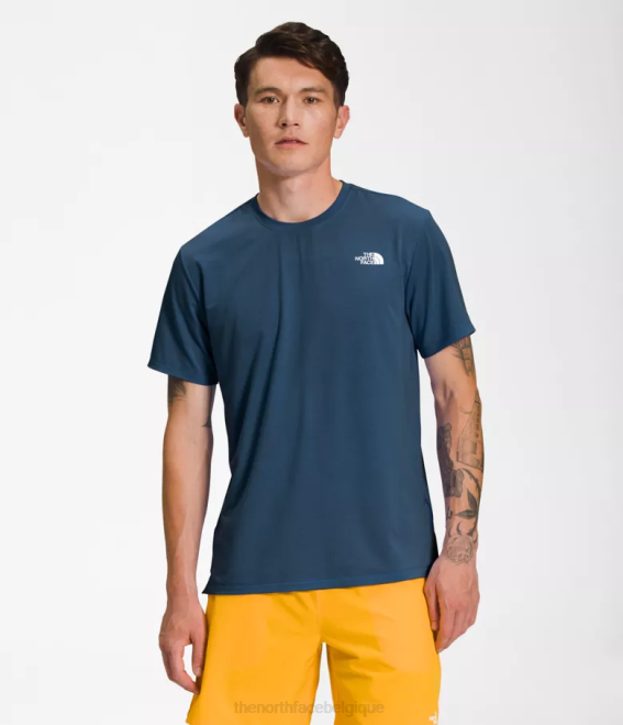 bleu ombragé Hommes The North Face errer à manches courtes 62XR1262
