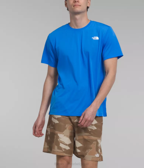 bleu optique Hommes The North Face errer à manches courtes 62XR1263