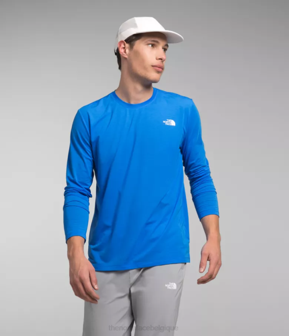 bleu optique Hommes The North Face errer à manches longues 62XR22