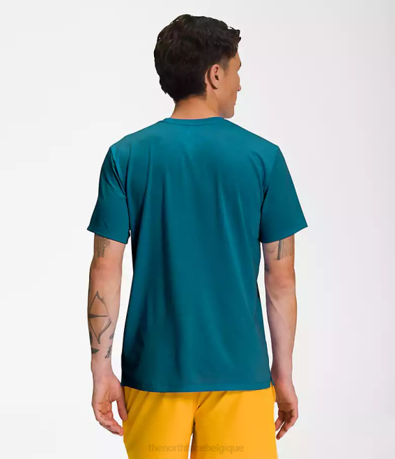 corail bleu Hommes The North Face errer à manches courtes 62XR1260