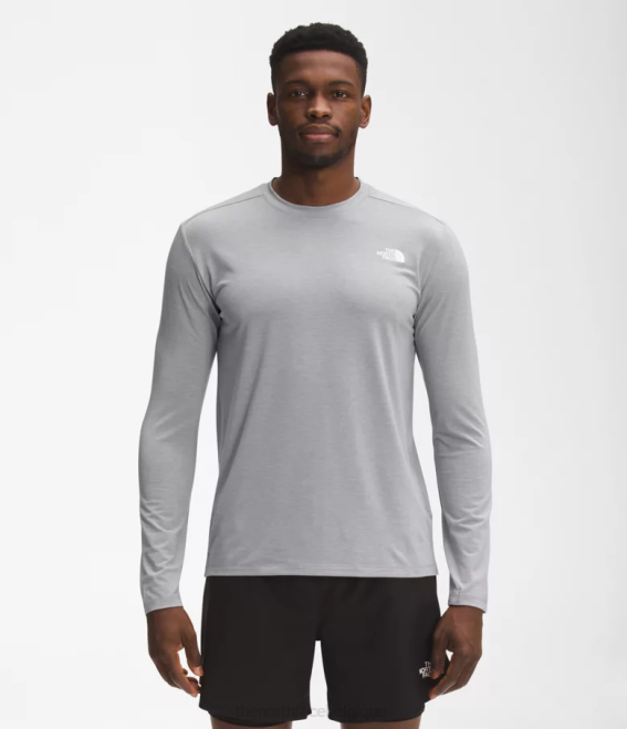 mélanger gris chiné Hommes The North Face errer à manches longues 62XR21