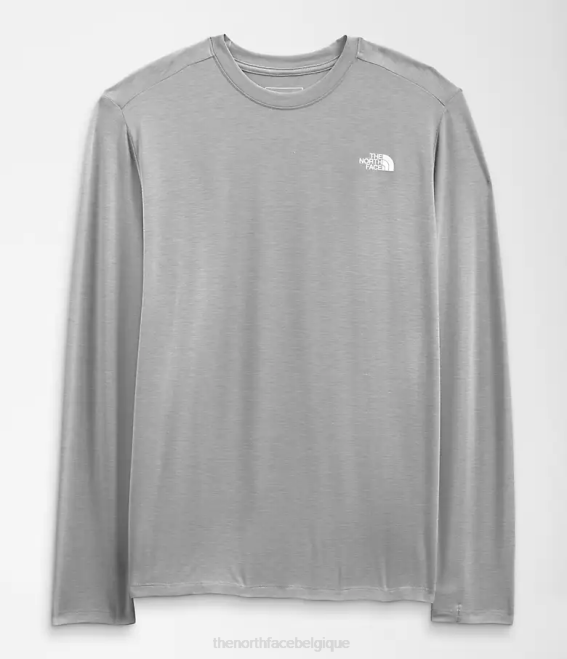 mélanger gris chiné Hommes The North Face errer à manches longues 62XR21