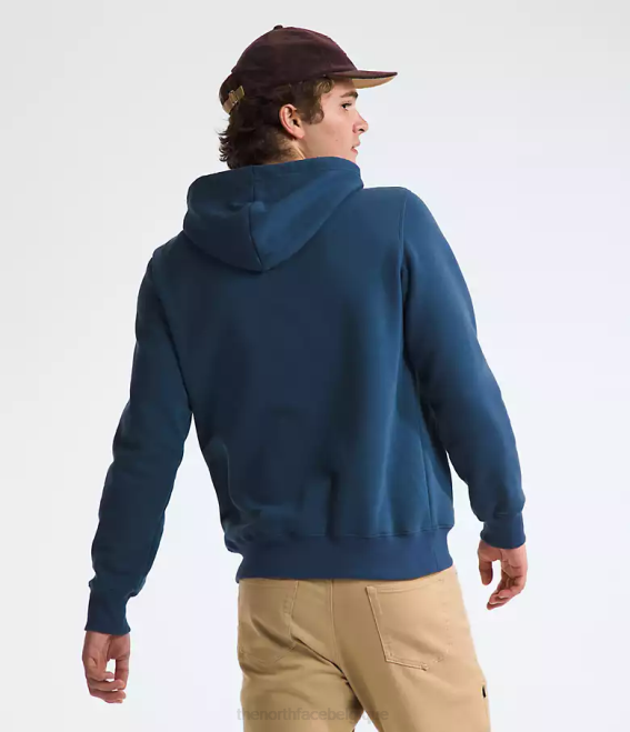 bleu ombragé Hommes The North Face sweat à capuche demi-dôme 62XR111