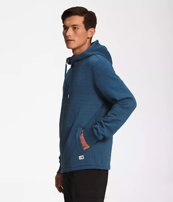 bruyère blanc bleu ombragé Hommes The North Face longs Peak - sweat à capuche matelassé et entièrement zippé 62XR652