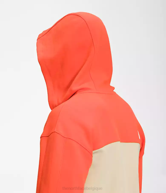 gravier/orange rétro Hommes The North Face sweat à capuche entièrement zippé tnf tech 62XR208