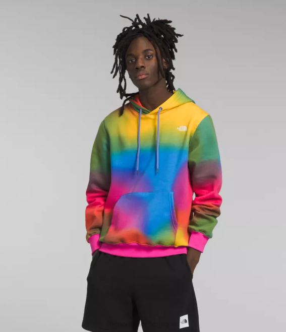imprimé dégradé bleu super sonique Hommes The North Face sweat à capuche imprimé 62XR654
