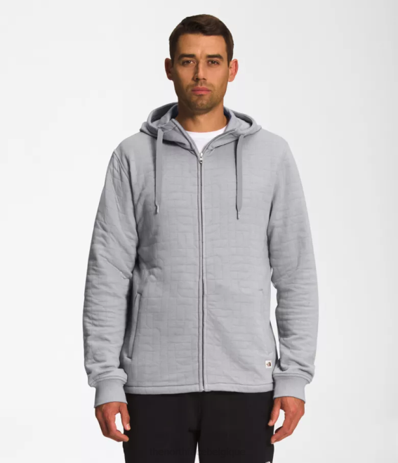 mélanger gris blanc chiné Hommes The North Face longs Peak - sweat à capuche matelassé et entièrement zippé 62XR653