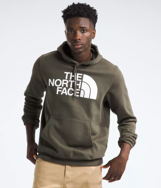 nouveau vert taupe Hommes The North Face sweat à capuche demi-dôme 62XR113 - Cliquez sur l'image pour la fermer
