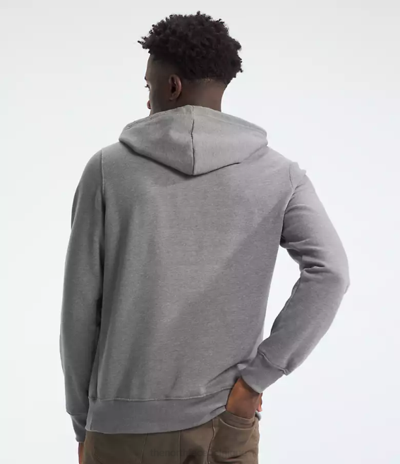 tnf gris moyen chiné/tnf blanc Hommes The North Face sweat à capuche demi-dôme 62XR104
