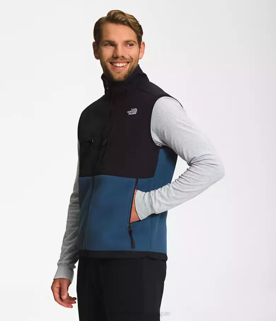 bleu ombragé Hommes The North Face gilet denali 62XR597