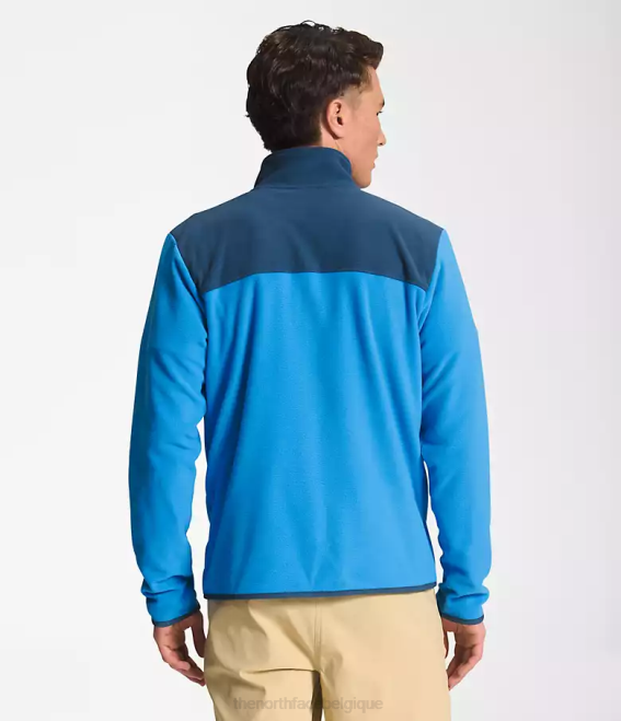 bleu ombragé/bleu super sonic Hommes The North Face tka glacier veste entièrement zippée 62XR413
