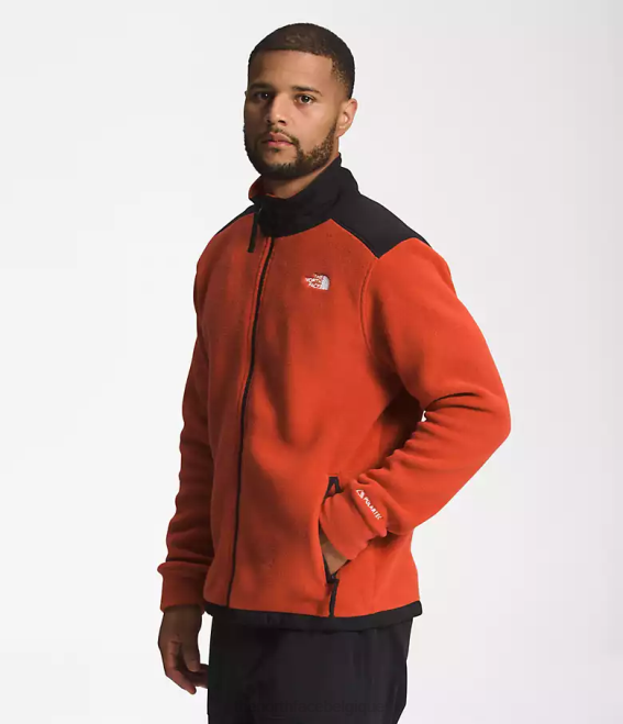 bronze rouillé/noir tnf Hommes The North Face veste alpine polartec 200 entièrement zippée 62XR541
