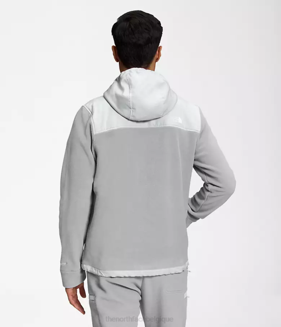 gris fondu/gris étain Hommes The North Face alpine polartec 200 veste à capuche entièrement zippée 62XR831