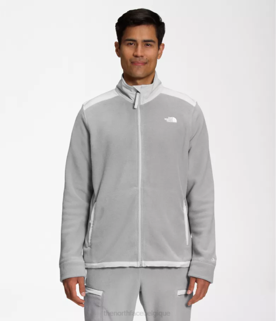 gris fondu/gris étain Hommes The North Face veste alpine polartec 200 entièrement zippée 62XR540