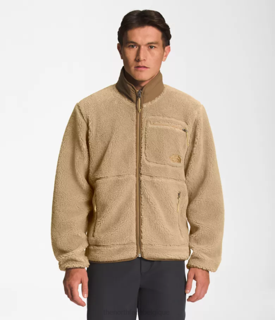 kaki pierre/marron utilitaire Hommes The North Face veste zippée à poils extrêmes 62XR548