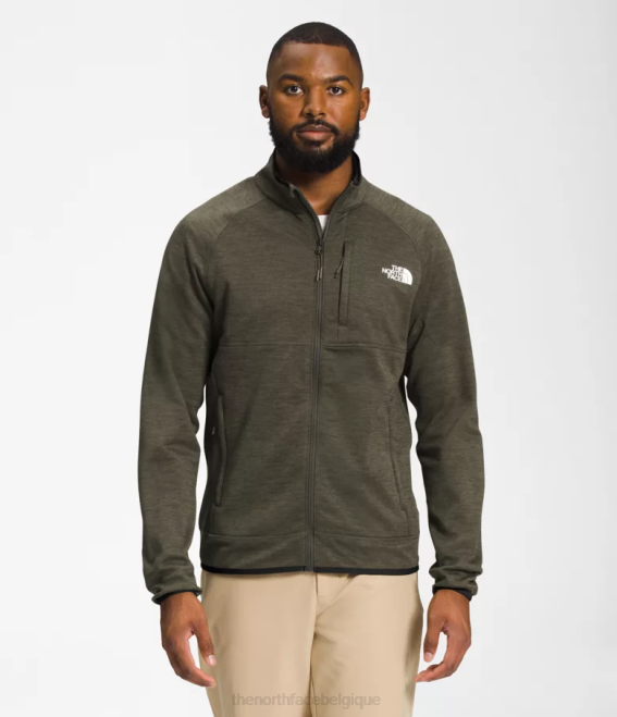 nouveau vert taupe chiné Hommes The North Face Canyonlands à fermeture éclair intégrale 62XR954