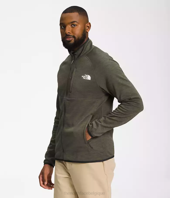 nouveau vert taupe chiné Hommes The North Face Canyonlands à fermeture éclair intégrale 62XR954