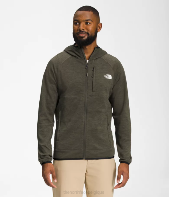 nouveau vert taupe chiné Hommes The North Face sweat à capuche canyonlands 62XR926 - Cliquez sur l'image pour la fermer