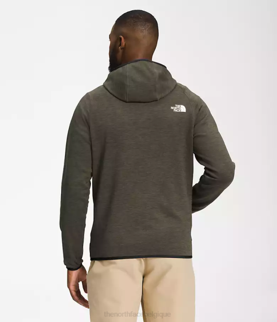 nouveau vert taupe chiné Hommes The North Face sweat à capuche canyonlands 62XR926
