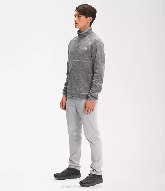 tnf gris moyen chiné Hommes The North Face Canyonlands à fermeture éclair intégrale 62XR952