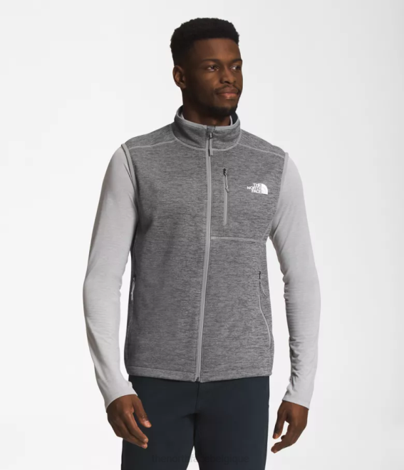 tnf gris moyen chiné Hommes The North Face gilet canyonlands 62XR96