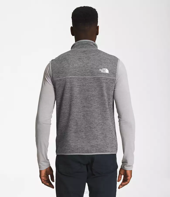 tnf gris moyen chiné Hommes The North Face gilet canyonlands 62XR96