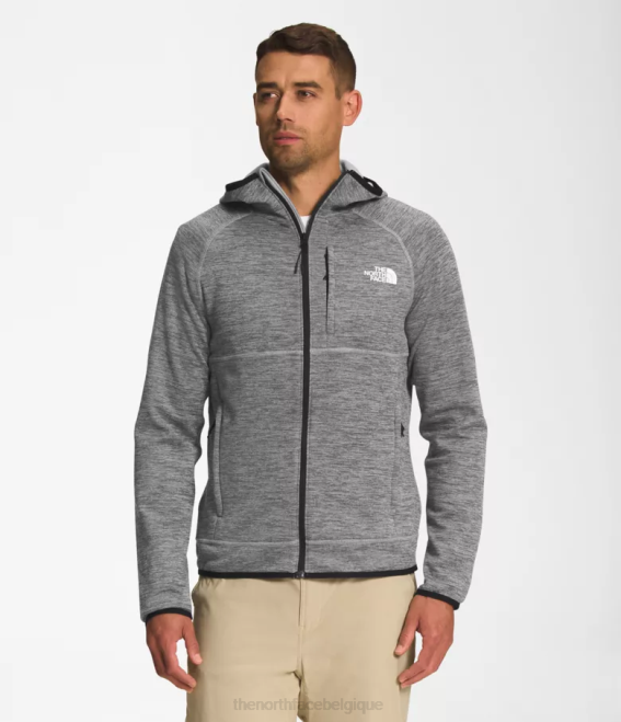 tnf gris moyen chiné Hommes The North Face sweat à capuche canyonlands 62XR922