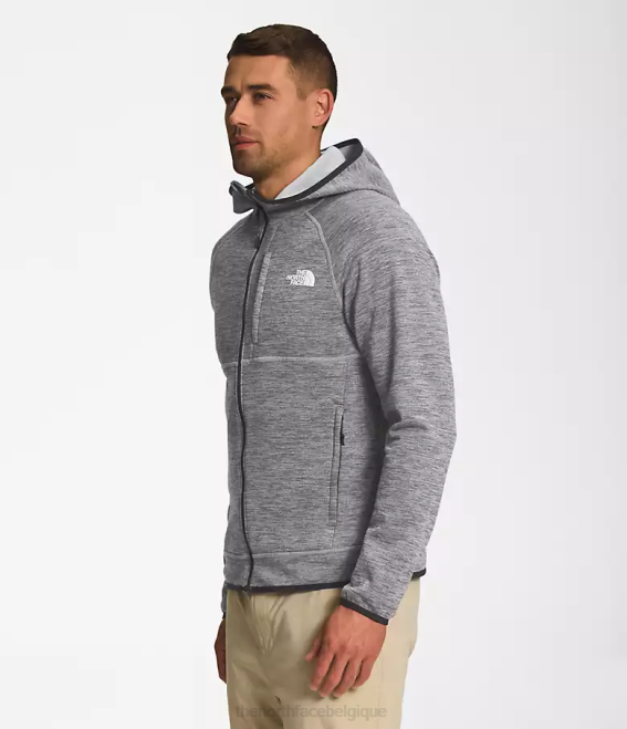 tnf gris moyen chiné Hommes The North Face sweat à capuche canyonlands 62XR922