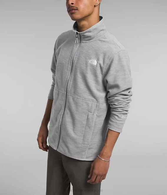 tnf gris moyen chiné Hommes The North Face veste alpine polartec 100 62XR16