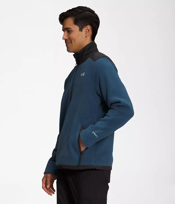 bleu ombragé/noir tnf Hommes The North Face alpine polartec 200 -zip 62XR356
